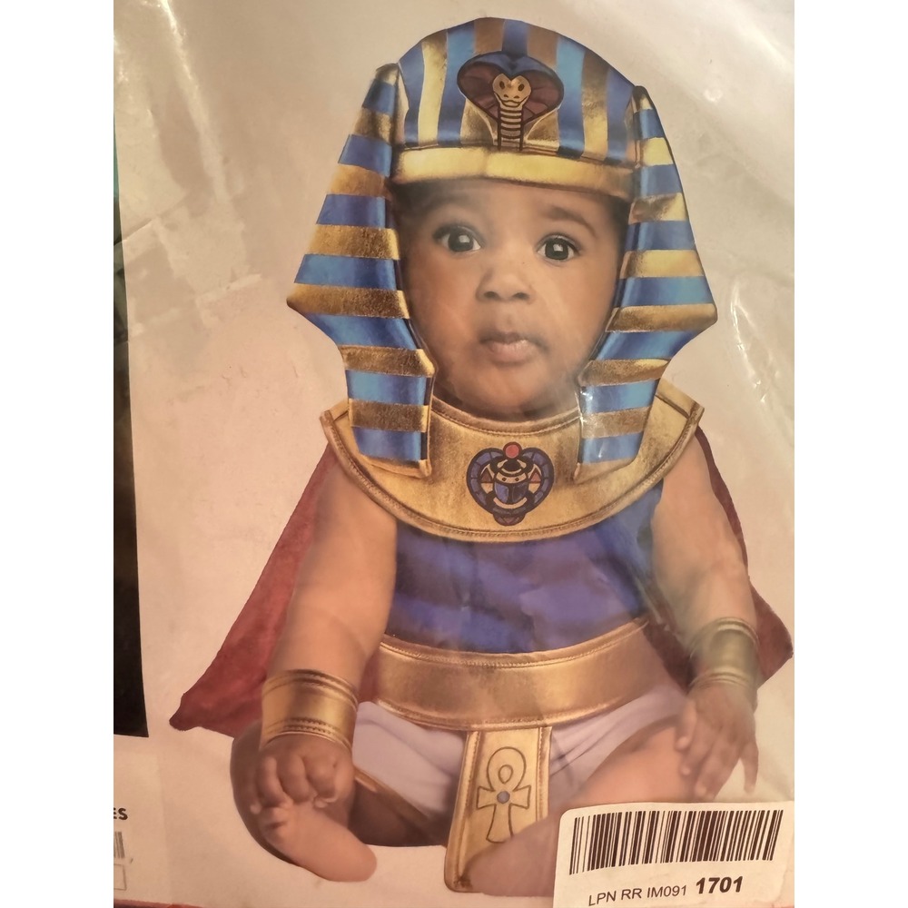 Rubies King Tut Costume Infant 6-12 Months Blue Gold Egyptian Pharaoh Royal - Picture 2 of 6